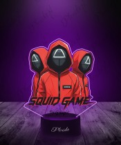 Lampka LED 3D z Nadrukiem UV Squid Game