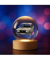 Kristallkugel 3D-Auto PRL Fiat 125