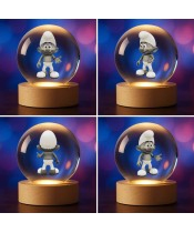 3D Crystal Ball Clumsy Smurf