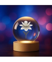 3D Kristallkugel Lotusblume