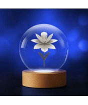 3D Kristallkugel Lotusblume
