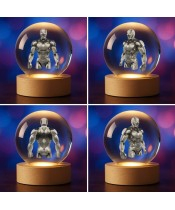 3D-Kristallkugel Iron Man Marvel Avengers