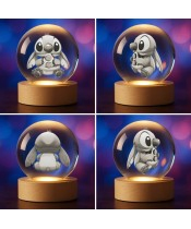 3D Stitch Crystal Ball with Pizza