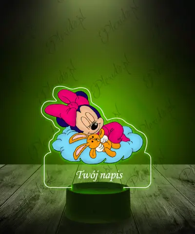 lampka_led_3d_plexido_z_nadrukiem_śpiąca_minnie