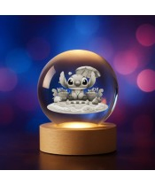 3D Crystal Ball Lilo and Stitch Beach