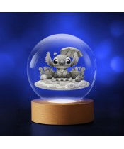 3D-Kristallkugel Lilo und Stitch Strand
