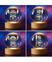 3D-Kristallkugel Lilo und Stitch Motor