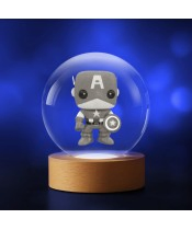 Kryształowa Kulka 3D Kapitan Ameryka POP Marvel Avengers