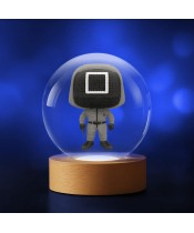 Kryształowa Kulka 3D Squid Game Kwadrat Menadżer Funko POP