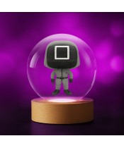 Kryształowa Kulka 3D Squid Game Kwadrat Menadżer Funko POP