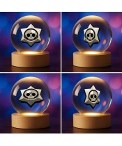 Kristallkugel 3D-Sternentropfen Brawl Stars