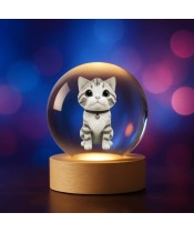 Crystal Ball 3D Cat Kitty