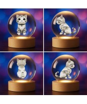 Crystal Ball 3D Cat Kitty