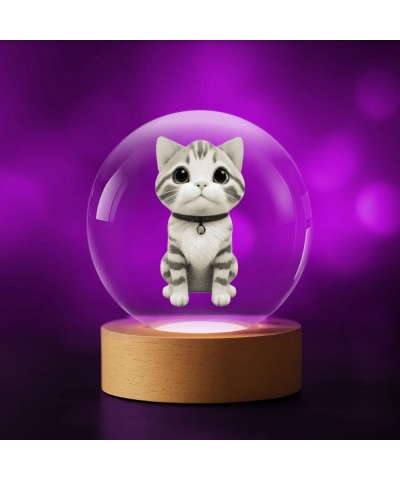 Kristallkugel 3D Katze...