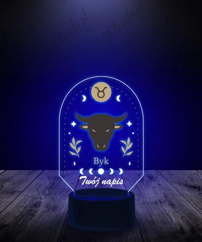 lampka_led_3d_plexido_z_nadrukiem_znak_zodiaku_byk