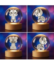 3D Kristallkugel Tiger Tigger