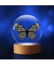 Kryształowa Kulka 3D Motyl