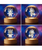 3D Crystal Ball Unicorn Unicorn