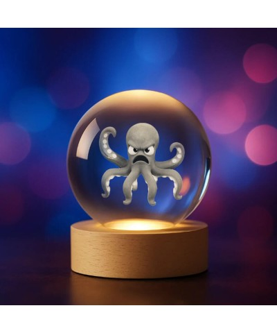 3D Oktopus Kristallkugel