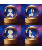 3D Kristallkugel Plüsch Löwe Bär Maskottchen