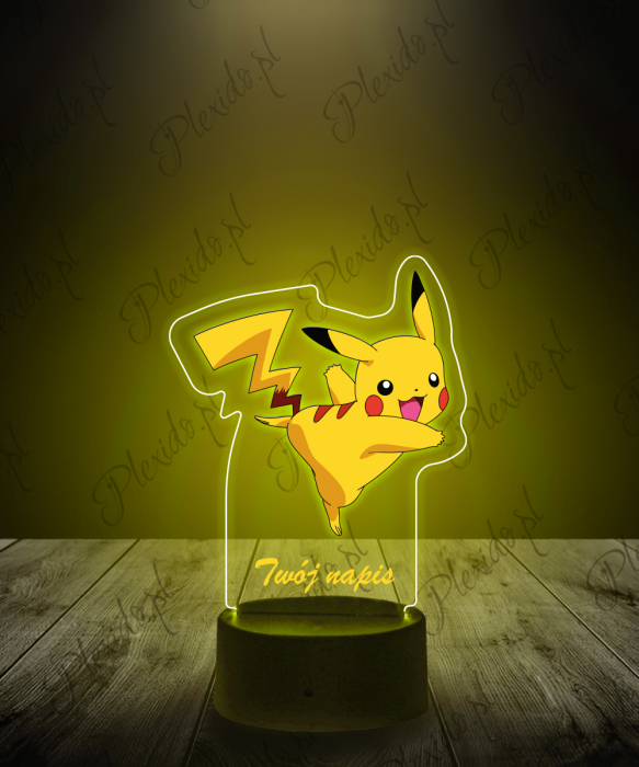 Lampka LED 3D Plexido z Nadrukiem Pokemon Pikachu - 1