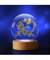 3D Kristallkugel Sternzeichen Fische Horoskop Astrologie