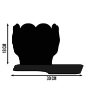 Large Solar Candle XL 18 cm Premium Heart In Hands Silver For Cemetery