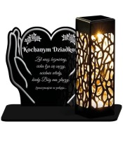 Solarkerze LED Statuette für das Grab von Allerheiligen Friedhof Herz