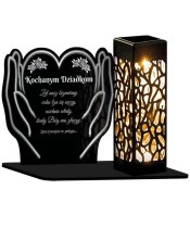 Solarkerze LED Statuette für das Grab von Allerheiligen Friedhof Herz