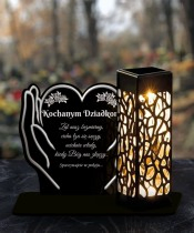 Solarkerze LED Statuette für das Grab von Allerheiligen Friedhof Herz