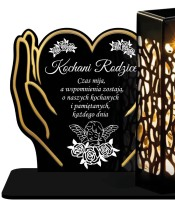 Solarkerze Statuette für das Grab Allerheiligen Friedhof Herz