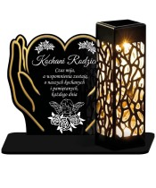 Solarkerze Statuette für das Grab Allerheiligen Friedhof Herz