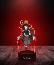 3D LED Lamp Plexido with UV Print Fire Force Maki Oze