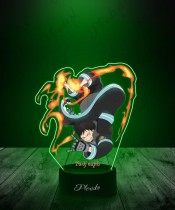 3D-LED-Lampe Plexido mit UV-Druck Fire Force Shinra Kusakabe