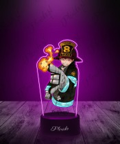 3D-LED-Lampe Plexido mit UV-Druck Fire Force Shinra Kusakabe