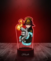 3D LED Lamp Plexido with UV Print Fire Force Shinra Kusakabe