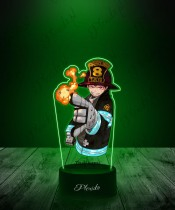 3D-LED-Lampe Plexido mit UV-Druck Fire Force Shinra Kusakabe