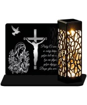 Ewige Kerze LED-Statuette für Allerheiligen-Grab, Friedhofsmuster