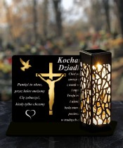 Ewige Kerze LED Statuette für das Grab von Allerheiligen Friedhof Jesus
