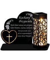 Znicz Solarny Led Statuetka na Grób Cmentarz Wszystkich Świętych Serca