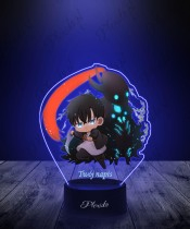 Lampka LED 3D Plexido z Nadrukiem UV Solo Leveling Sung Jinwoo