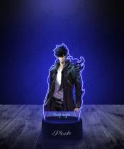 Lampka LED 3D Plexido z Nadrukiem UV Solo Leveling Sung Suhoa