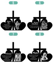 Kerze Statue LED auf dem Grab Friedhof Allerheiligen Herzen Kreuz Muster