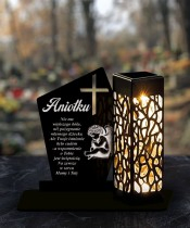 Kerze Statue LED auf dem Grab All Saints Cemetery Tombstone Muster