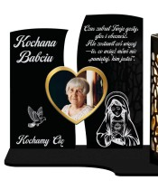 Large Solar Candle XL Premium With Photo For Cemetery