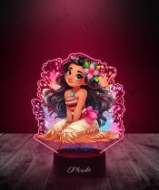 Lampka LED 3D Plexido z Nadrukiem UV Vaiana i Skarb Oceanu