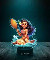 Lampka LED 3D Plexido z Nadrukiem UV Vaiana i Skarb Oceanu
