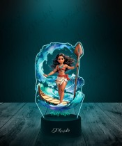 3D-LED-Plexido-Lampe mit UV-Druck Moana und Ocean Treasure