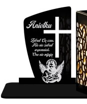 Znicz Statuetka Led na Grób Cmentarz Wszystkich Świętych Nagrobek Krzyż Wzory