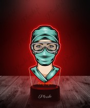 3D Plexido LED Lamp with UV Print Nurse Doctor